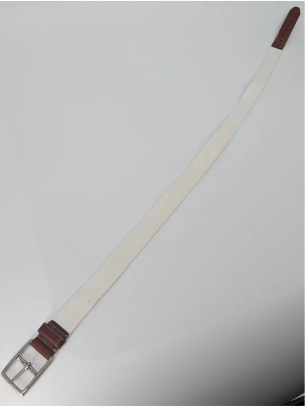 Martin Dingman Country Club White Webbing Belt Leather Trim Men’s 42 Golfcore